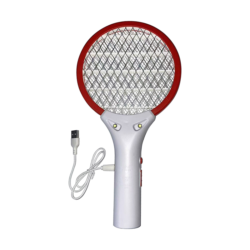 JHD-M02 USB rechargeable mosquito swatter with 2 LED